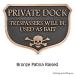 Private Dock Funny No Trespassing Marina Sign - Bronze