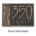 Cattail Craftsman House Numbers - Bronze