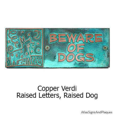 Beware of Bowser Sign - Copper Verdi Shown with Optional T30 Screws