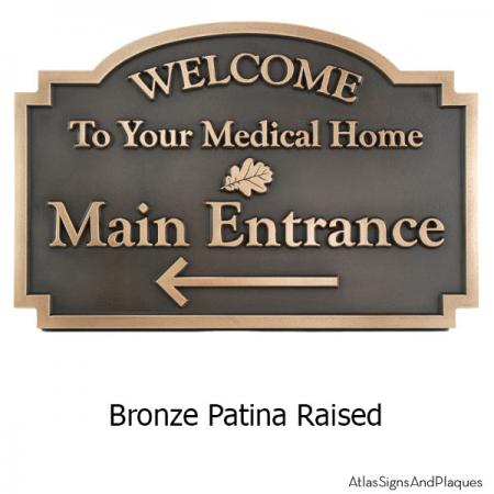 Commercial Welcome Sign - Bronze