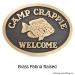 Camp Crappie Plaque - Brass Shown with Crappie
