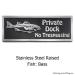 Stainless Steel Gone Fishing Plaque