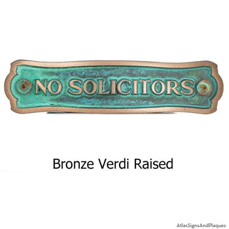 Fancy Frame Privacy Sign - Bronze Verdi Shown with Optional T30 Screws