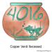 Fish Bowl Address Plaque - Copper Verdi