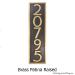 Frank Lloyd Vertical Home Numbers - Brass