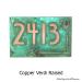 Copper Verdi finish on our Ginko Leaf House Numbers Plaque