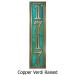 Hesperis Vertical Address Plaque - Copper Verdi Shown with Optional T30 Screws