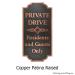 Home Owners Association Private Drive HOA Sign - Copper