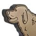 Dog Shaped Custom Canine Sign - Brass Retriever Detail