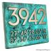 Latitude Longitude Address Number Plaque - Bronze Verdi