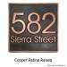 Modern Advantage Address Plaque - Copper