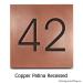 Modern Advantage Home Numbers No Border - Copper