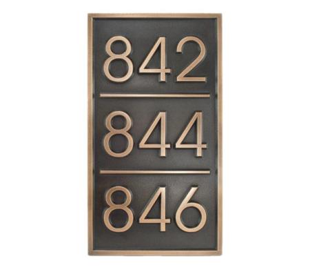 Multiple Advantage Multi-Address Plaque - Bronze