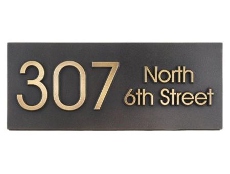 Modern Advantage Street Sign - Brass