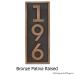 Neutraface Vertical House Numbers with Border- Bronze
