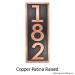 Neutraface Vertical House Numbers with Border- Copper