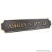 Notched Corner Name Plaque - Brass