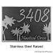 Rectangle Stainless Steel Palm Tree Address Plaque