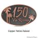 Palm Tree Address Plaque - Copper Shown with Optional T30 Screws