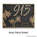 Palm Tree Address Plaque - Brass Shown with Optional T30 Screws