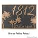 Palm Tree Address Plaque - Bronze