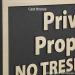 private property no trespassing