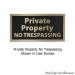 private property no trespassing