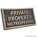 Private Property No Trespassing - Bronze