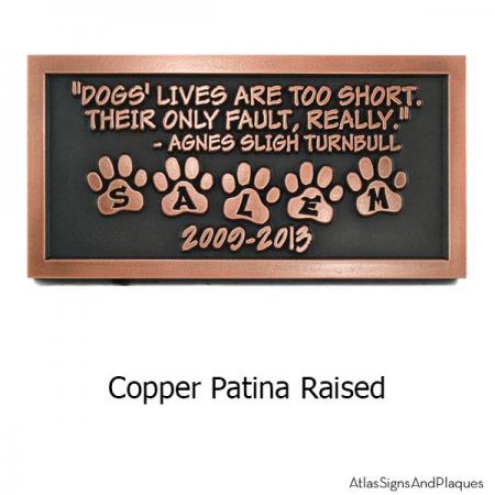 Pet Memorial Plaque - Copper
