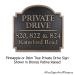 pineapple or palm tree private drive sign