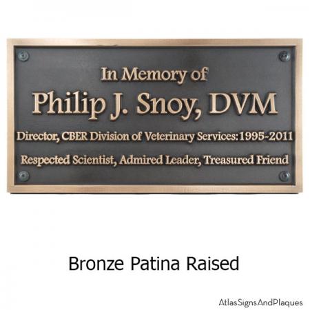 Rectangle History Marker - Bronze Shown with Optional T30 Screws