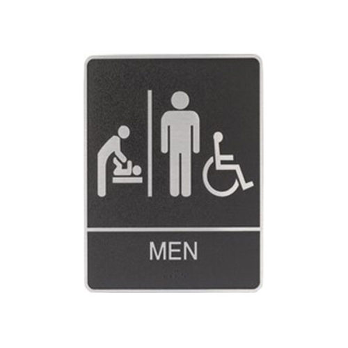 Restroom Sign men with Changing Table