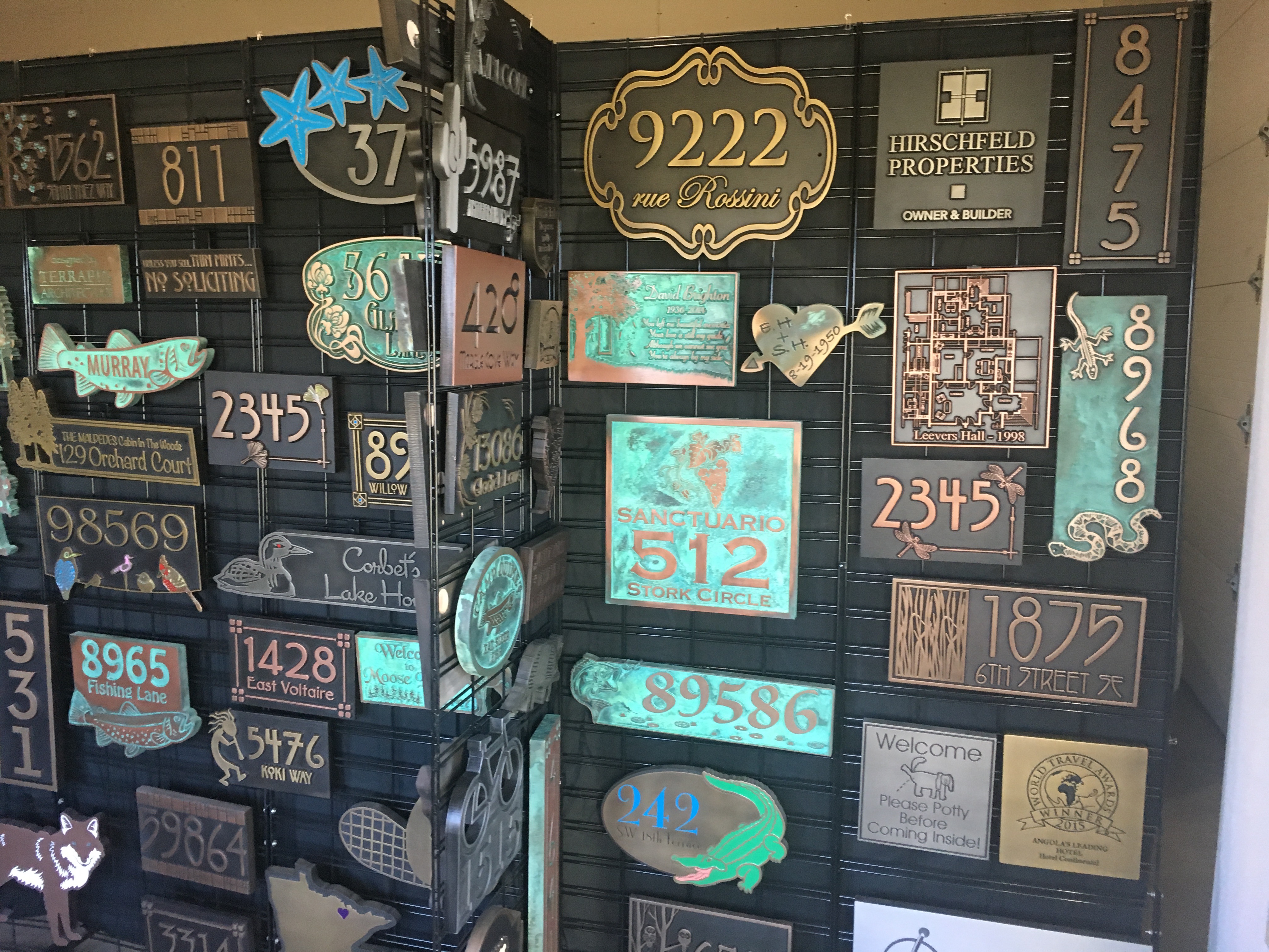 Copper, Bronze and Brass Signs and Plaques