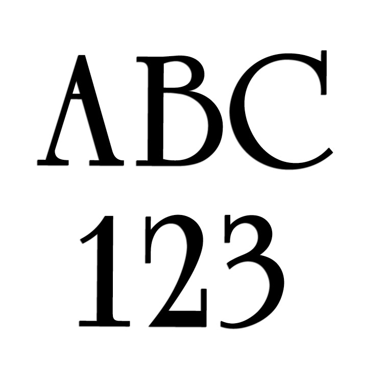 University Roman Font Metal Letters & Numbers | Atlas Signs